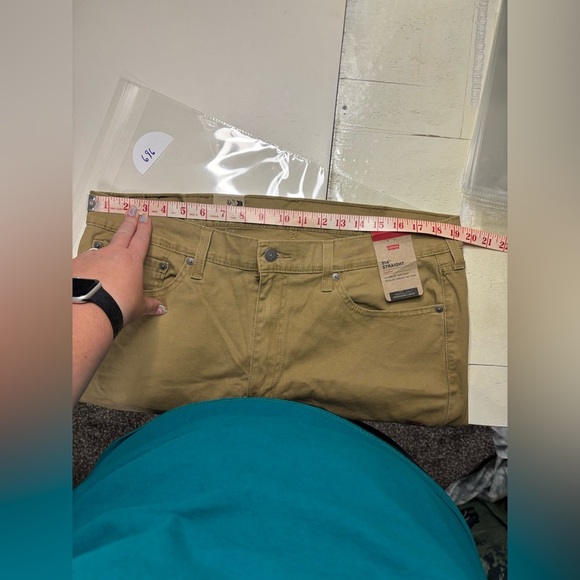 Levi's Men's 514 Straight Fit Jeans British Khaki 38W x 30L New Hemmed To 27 - Picture 3 of 7